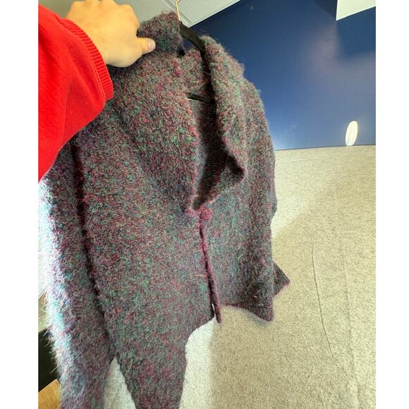 Vintage Sweater Womens Medium Mohair Alpaca Blend Shawl Neck Cardigan Grandma - Picture 4 of 5